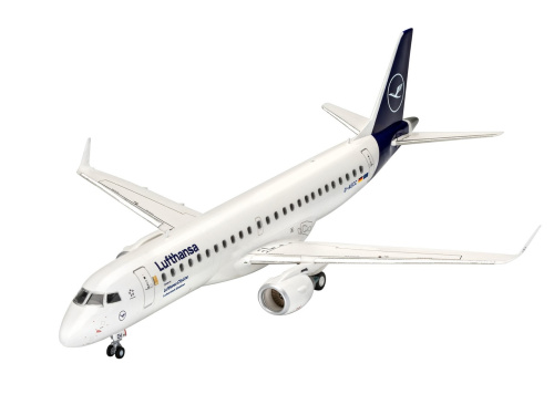 63883 Revell Подарочный набор. Пассажирский самолет Embraer 190 "Lufthansa" New Livery (1:144)