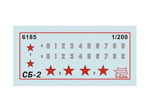 6185 Звезда Советский самолёт СБ-2 (1:200)