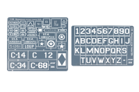 3804 JAS Трафарет Опознавательные знаки и надписи армии США 2МВ (1:35)
