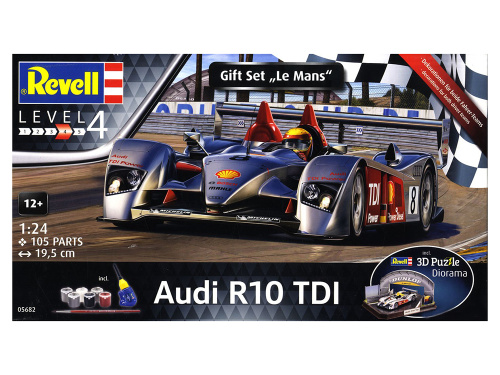 05682 Revell Подарочный набор Audi R10 TDI+3D Puzzle "Гоночная трасса в Ле-Мане" (1:24)