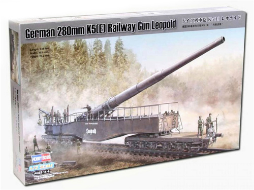 82903 Hobby Boss Немецкая рельсовая пушка 280mm Kanone 5 (E) Railway GUN Leopold (1:72)