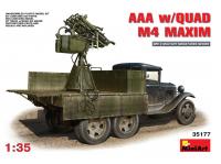 35177 MiniArt Грузовой автомобиль серии ААА со счетверенным пулеметом Максим М4 (1:35)