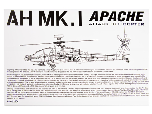 2604 Takom Британский ударный вертолет Apache AH Mk1 (1:35)