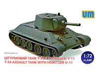 UM1-440 UM Танк T-34 с гаубицей У-11 (1:72)