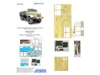 035611 Фототравление Микродизайн КрАЗ-6322 кабина (Hobby Boss) (1:35)