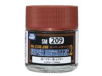 SM209 Mr.Hobby Краска акриловая на растворителе, супер металлик, Super Copper, 10 мл.