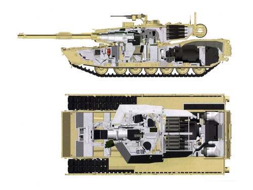 RM-5007 RFM Американский ОБТ M1A1/A2 Abrams (с интерьером) (1:35)