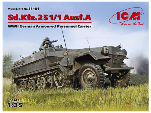 35101 ICM Sd.Kfz.251/1 Ausf.A, Германский бронетранспортер ІІ МВ (1:35)