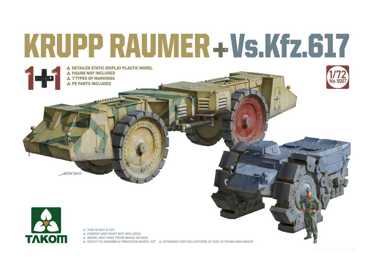 5007 Takom Машины разминирования Krupp Raumer и Vs.Kfz. 617 (1:72) купить  сборную модель в интернет-магазине Моделист - Доставка по всей России