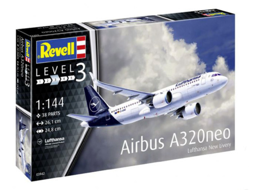 63942 Revell Подарочный набор с моделью самолёта Аэробус A320 Neo (1:144)